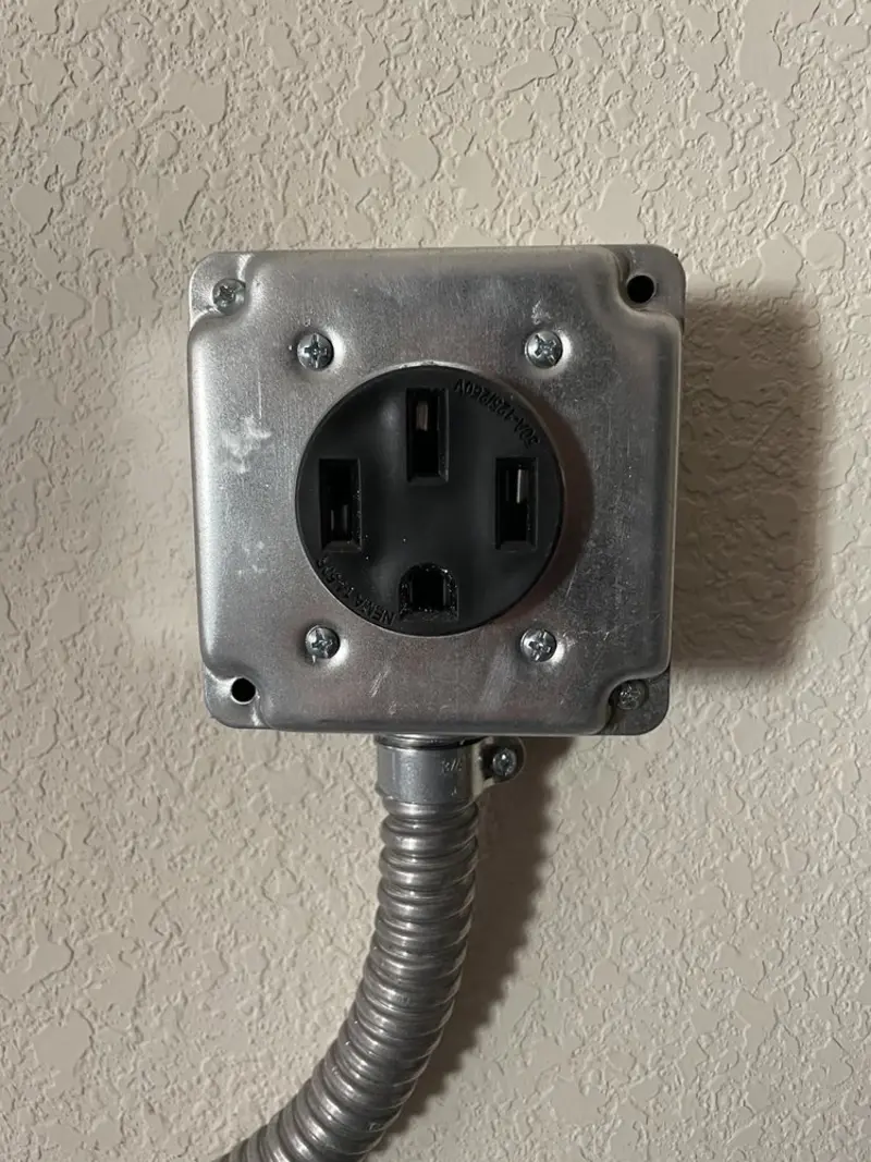 NEMA 14-50 outlet installed for Electrical Panel Upgrade in Yreka